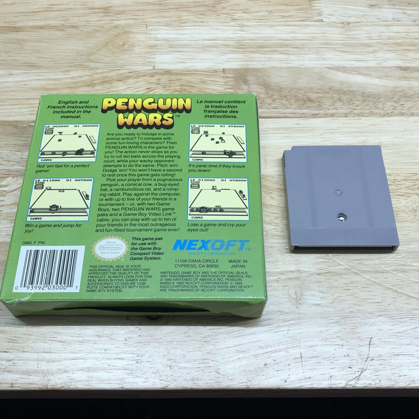GB - Penguin Wars Nintendo GameBoy 1990 Complete Cib