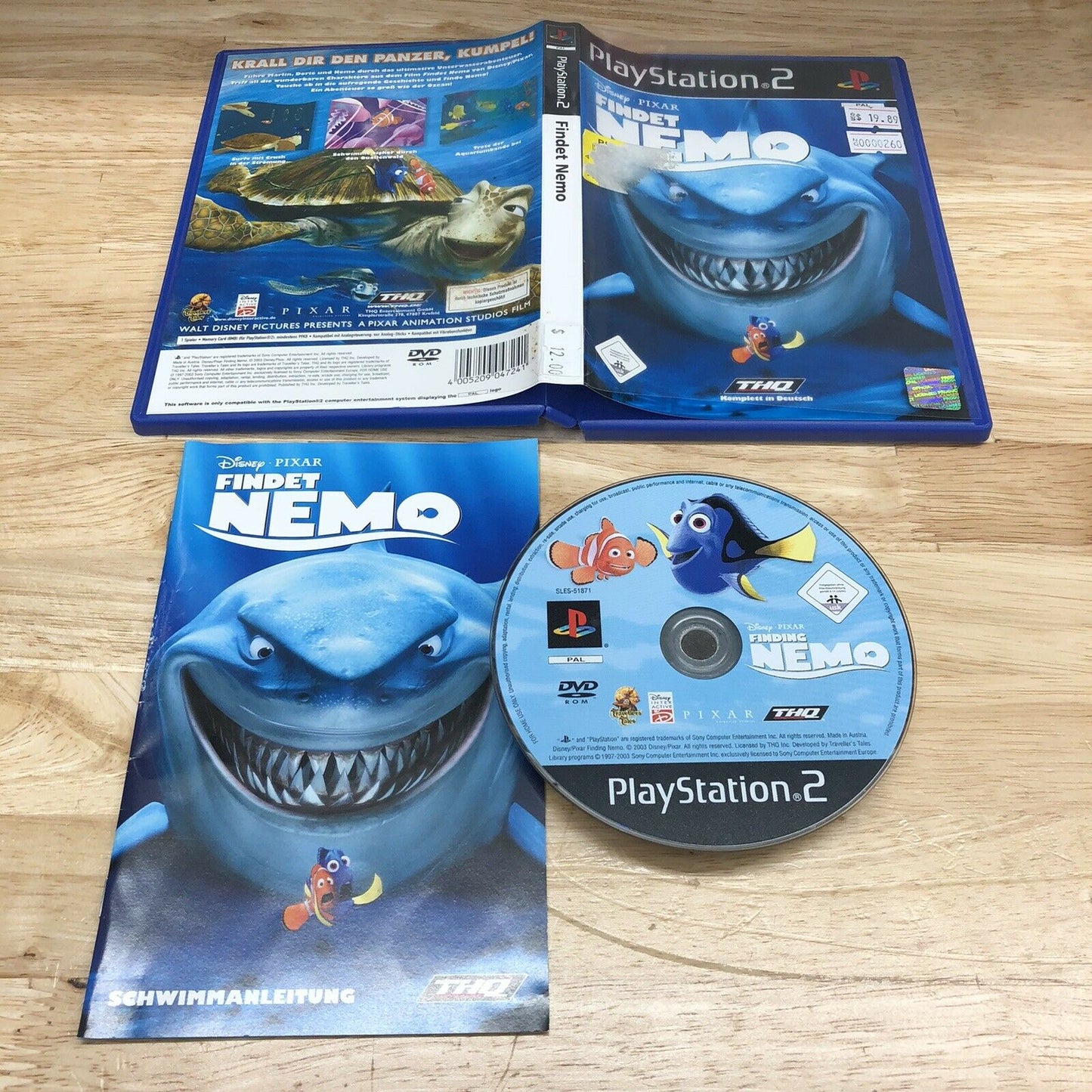 PS2 - Finding Nemo Sony PlayStation 2 2003 PAL German #260