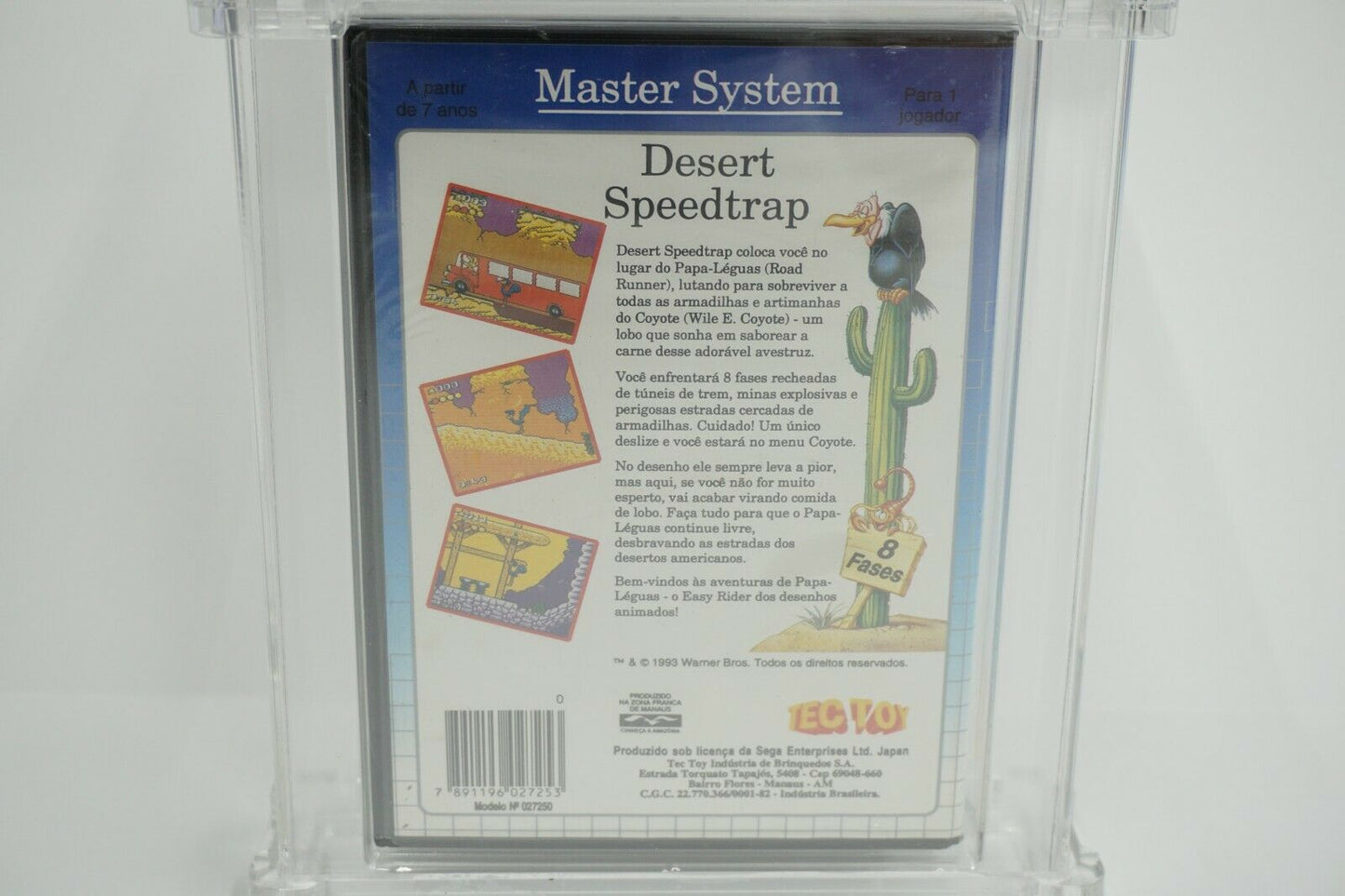 Graded - Desert Speedtrap Road Runner New Wata 9.4 B+ Brazil Sega Master System
